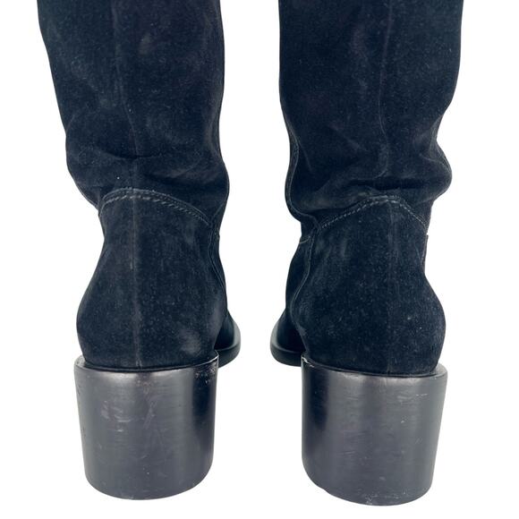 Gucci Soho Black Suede Over-The-Knee Boots GG Logo Size 40.5 / US 10.5 - Picture 10 of 16